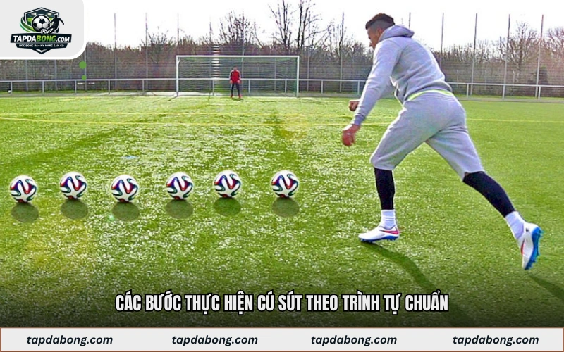Các bước thực hiện cú sút theo trình tự chuẩn