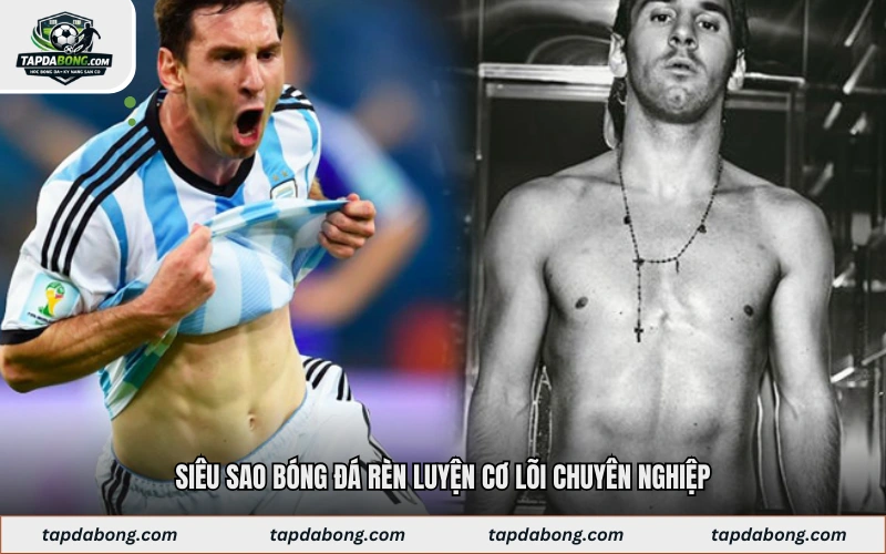 Siêu sao bóng đá rèn luyện cơ lõi chuyên nghiệp